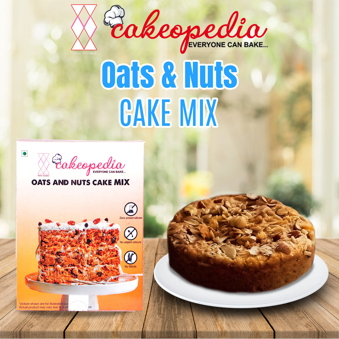oatmeal cake, oats and nuts cake, nutty oats cake