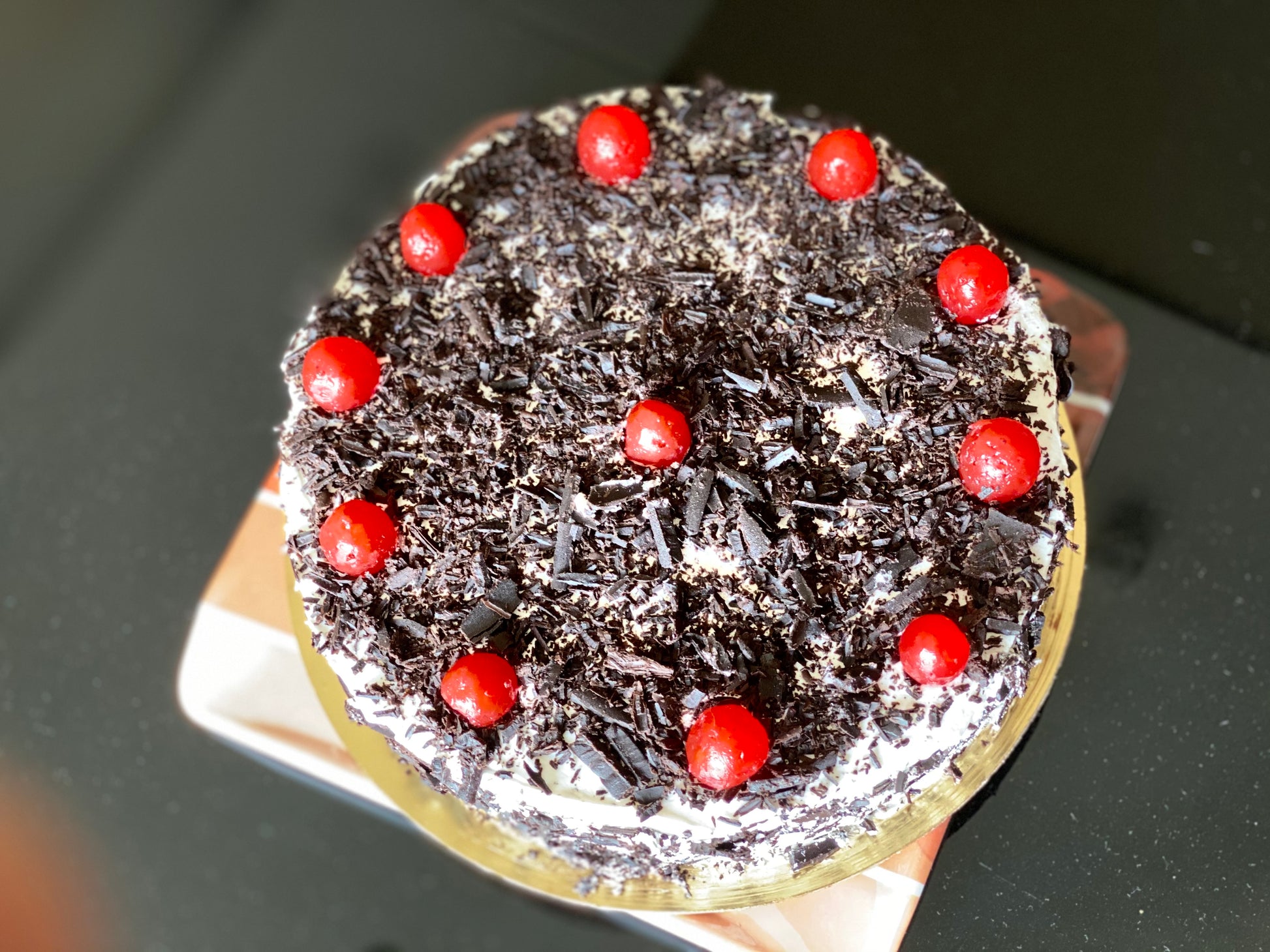 Black forest cake, chocolate cake with cherries